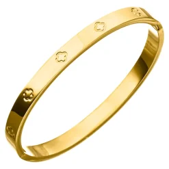 Shine Clover Armreif | 18K vergoldet