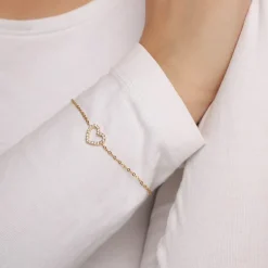 Shine Heart Armband | 18K vergoldet