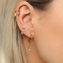 Simple Baguette Ohrringe | 18K vergoldet