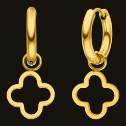 Simple Clover Ohrringe | 18K vergoldet