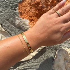 Simple Dots Armband | 18K vergoldet