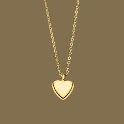 Smooth Heart Halskette | 18K vergoldet