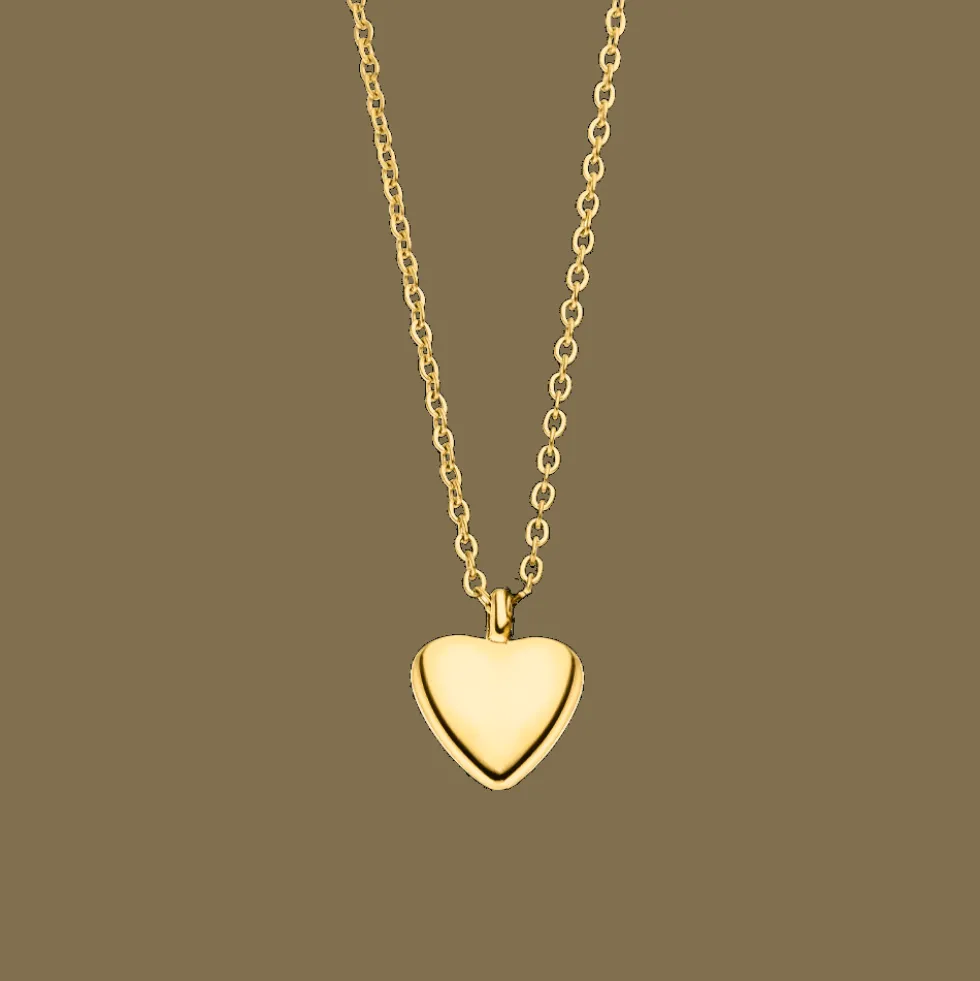 Smooth Heart Halskette | 18K vergoldet