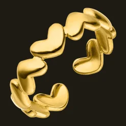Smooth Heart Ring | 18K vergoldet