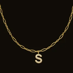 Smooth Letter Halskette | 18K vergoldet