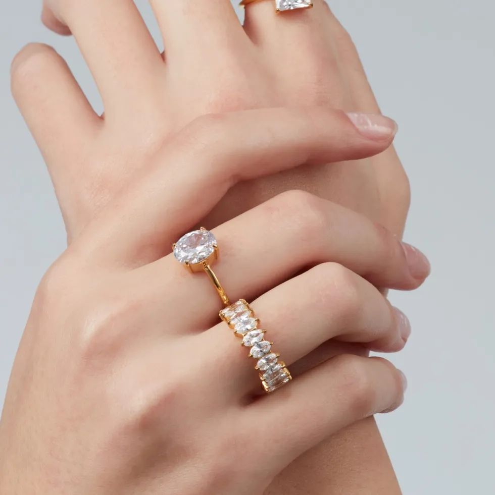 Sparkle Deluxe Ring | 18K vergoldet