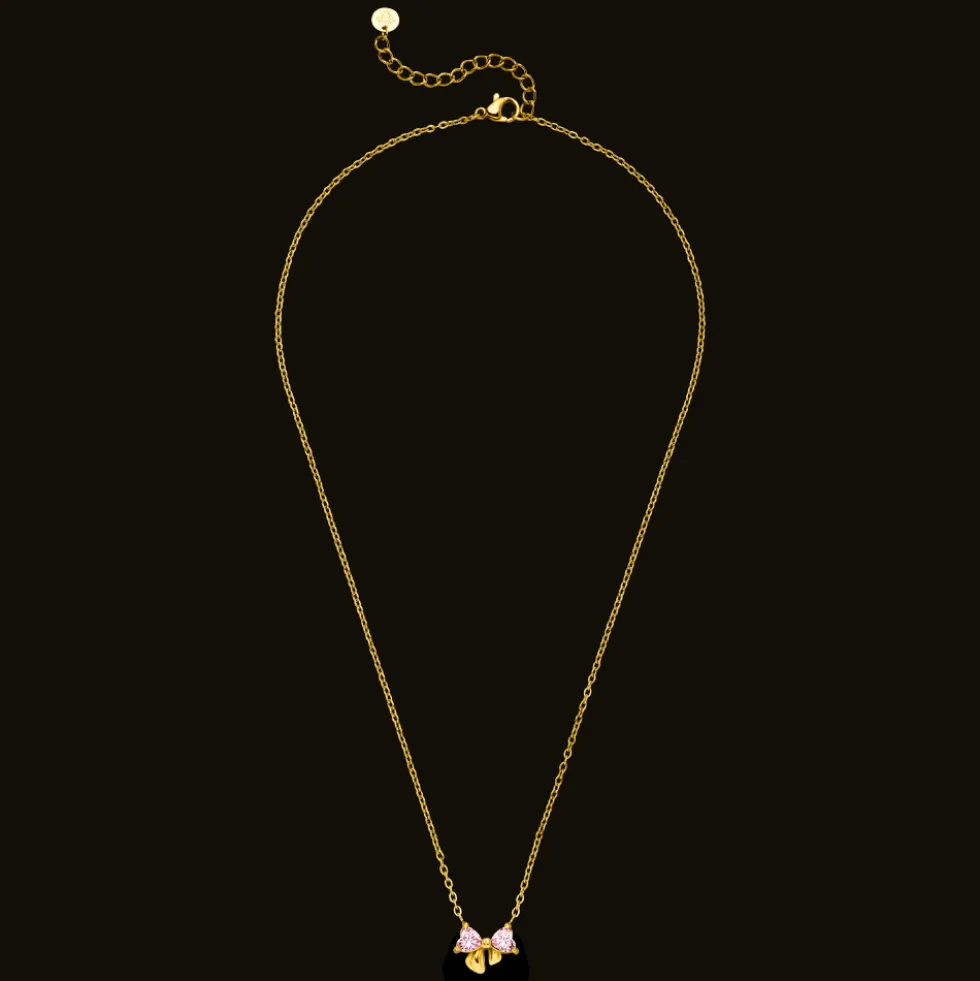 Sweet Bow Halskette | 18K vergoldet