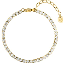 Tennis Fußkette | 18K vergoldet