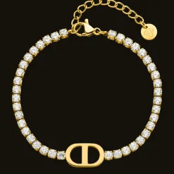 Tennis Prestige Armband | 18K vergoldet