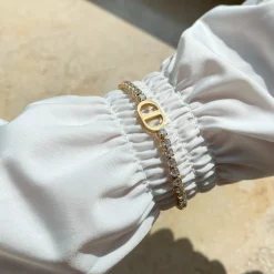 Tennis Prestige Armband | 18K vergoldet