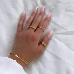 Thin Lena Ring | 18K vergoldet