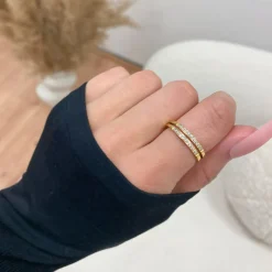 Two Layers Ring | 18K vergoldet