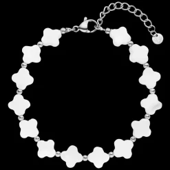 White Clovers Armband | 18K vergoldet